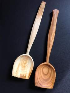 Cucharas de madera maciza para cocinar, utensilio de cocina antiadherente, cucharas de madera, juego de utensilios de cocina, utensilios de madera de teca natural para cocinar - Product Image 5