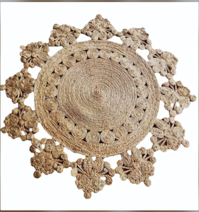 Manteles Individuales Hechos a Mano con Cuentas Trenzadas, Antideslizantes, Lavables, con Diseño de Plantas, para Uso Doméstico - Product Image 1