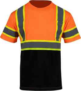เสื้อโปโลสะท้อนแสงสำหรับงานความปลอดภัยแบบ Hi Viz แขนสั้น ผ้าฝ้าย 100% พร้อมบริการพิมพ์โลโก้ตามสั่ง - Product Image 1