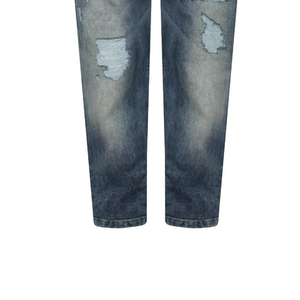 Fabricantes de ropa Vintage Wash Distressed Mens Ripped Jeans Long Slim Jeans Straight Denim Pantalones Hombres Pantalones Casuales - Product Image 5