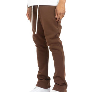 Wholesale OEM Service Men's Winter Casual Sweatpants-Eco-Friendly 100% Cotton Canvas Fleece Thickness <b>Elastic</b> Waist <b>Lace</b>-Up - Product Image 2