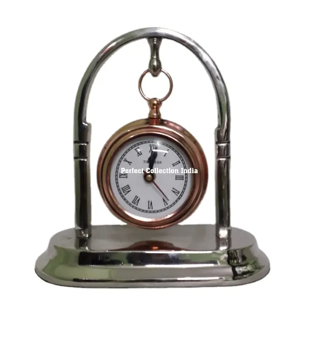 골동품 시계 책상 장식 황동 시계 해상 가정 및 사무실 테이블 장식 수제 독특한 황동 시계