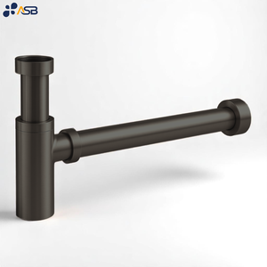 <span class=keywords><strong>Siphon</strong></span> de <span class=keywords><strong>siphon</strong></span> de bouteille de vidange de <span class=keywords><strong>lavabo</strong></span> de salle de bain certifié réglable 40mm - 32mm finition PVD chromée filigrane blanc mat - Product Image 4