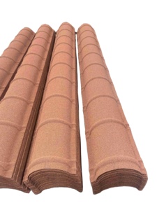 Tuile de toiture en acier revêtu de pierre Nigéria / Tuile de toiture <span class=keywords><strong>Double</strong></span> Roman avec capuchon de pignon - Product Image 4