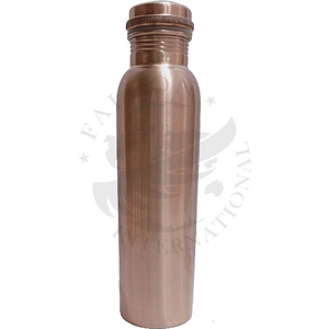 Bouteille d'eau en cuivre pur haut de gamme de meilleure qualité emballage de qualité supérieure divers styles pour une utilisation de boissons grossiste direct de l'Inde - Product Image 2