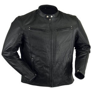 Venta al por mayor de chaquetas de cuero de oveja para hombres con bordado de chenilla chaquetas de cuero estilo bombardero clásico prendas de vestir exteriores de calidad superior - Product Image 1