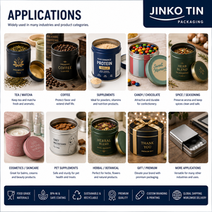 ขายส่งกระป๋องจินโก้ JK HOLIDAY60 กระป๋องโลหะสี่เหลี่ยมสำหรับเก็บของคริสต์มาส เครื่องสำอาง อาหาร ชา พร้อมพิมพ์โลโก้ตามสั่ง - Product Image 6