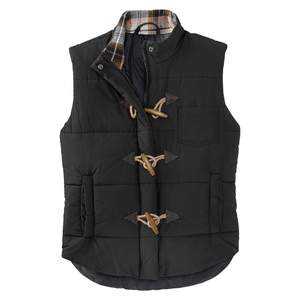 Legendary Unisex Warm down Puffer Vest Diseño de palanca acolchado Negro mediano para deportes de invierno Sin mangas y hecho de tela - Product Image 1