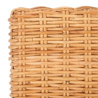 Tabouret de bar en rotin naturel avec dossier tressé et structure en bois, chaise en osier artisanale pour cuisine et salle à manger