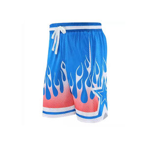 2025 Custom <b>Men's</b> Solid Blue Fire Pattern Mesh <b>Shorts</b>, Quick Dry And <b>Lightweight</b> Running, Workout <b>Shorts</b> For <b>Men</b> - Product Image 1