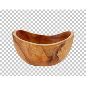 Bol à salade de fruits en bois de manguier de style moderne, assiette profonde pour cafés restaurants, bols faits à la main avec finition de haute qualité - Product Image 1