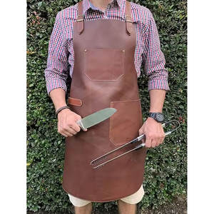 Genuine Leather Apron with Functional Pockets & Adjustable Straps for Trendy Kitchens Leather Apron - Product Image 3