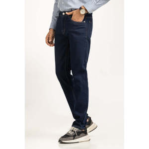 Pantalon en jean slim brodé taille mi-haute délavé, coupe crayon, options disponibles : délavé foncé, délavé coloré, coupe droite taille haute pour l'hiver - Product Image 2