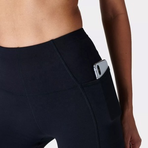 Pantalones cortos de gimnasio de cintura alta para mujer, de algodón de talla grande Bikini, pantalones cortos atléticos para Yoga, logotipo Sexy, colores personalizados, poliéster transpirable lavado - Product Image 4