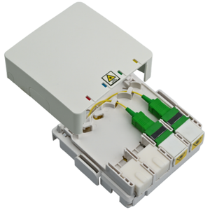 Boîtier de terminaison fibre optique intérieur 4 ports DIN à montage en rack OTB avec couvercle anti-poussière <span class=keywords><strong>FFTH</strong></span> Prise murale fibre optique 4 cœurs - Product Image 4