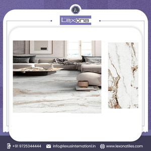 Carreaux de sol en porcelaine polie émaillée 600x1800mm de qualité supérieure à bas prix pour le salon - Product Image 2