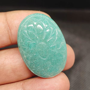 พลอยอะเมโซไนต์สีเขียวธรรมชาติคุณภาพสูง รูปทรงหลังเบี้ย ขนาดผสม สำหรับทำเครื่องประดับ UDGEMS - Product Image 2