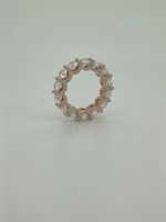 Nuevas llegadas, gran oferta, anillos de diamantes de corte brillante redondo cultivados en laboratorio de 10k, 14k y 18k con diseño de lujo estilo hip hop para mujer, joyería de oro fino.