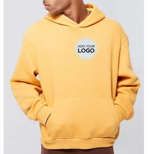 Sudadera clásica con capucha de lana, mezcla de algodón, sudaderas con capucha de estilo unisex en blanco - Product Image 2