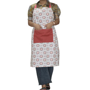 Delantales de algodón con estampado de diseño personalizado para delantales de cocina cómodos y a la moda, proveedor indio - Product Image 6