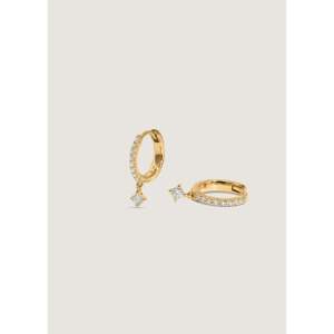 Boucles d'oreilles Huggie Romy Pav en diamant, forme ronde, bijoux élégants - Product Image 4