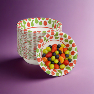 Custom Printed 20 oz Disposable <b>Paper</b> Bowls Heavy Duty <b>Plates</b> 320 GSM Eco-Friendly Biodegradable Non-Toxic Outdoor Events - Product Image 3