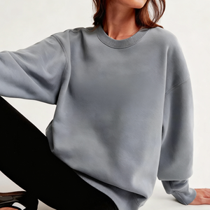 Sweat-shirt à capuche unisexe décontracté pour femme, surdimensionné, lourd, d'hiver, écologique, tissé sur le devant, personnalisé OEM - Product Image 2