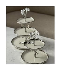 Diseño de tendencia Soporte de pastel de madera de 2 niveles Forma redonda Tamaño personalizado Soporte de pastel de dulces para el uso del hotel en el hogar - Product Image 5