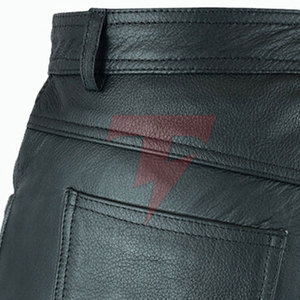 Premium <b>Men</b> <b>Leather</b> <b>Pants</b> Lightweight High Breathable Soft Smooth Texture Classic Straight Fit Durable Stitching Fashionable - Product Image 6