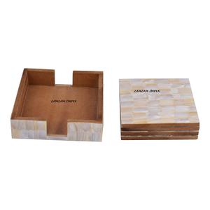 Posavasos hechos a mano de nácar, elegante posavasos con incrustaciones de conchas marinas para mesa de comedor, mesa de centro y decoración del hogar - Product Image 2