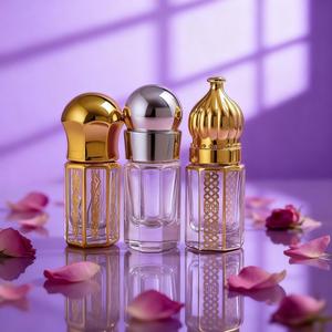 Luxury Arabic Style Glass Roll-on Bottle UV-Coated Arabian <strong>Attar</strong> Essential Oil <strong>Perfume</strong> with Screw Cap Capacity Option - Product Image 6