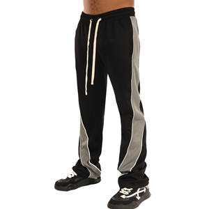 Pantalon de survêtement évasé dernier modèle logo personnalisé Streetwear tissu de coton respirant pantalon de survêtement évasé lourd pour hommes - Product Image 1