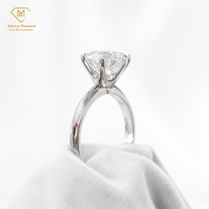 Bán Buôn 1 Carat Labgrown Tự Nhiên Vòng Kim Cương Nhẫn Cho Phụ Nữ Vvs Prong Thiết Thời Trang Đồ Trang Sức Mỹ Cho Đám Cưới Đảng - Product Image 2