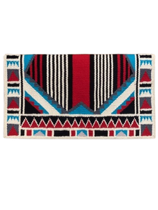 Manta de sillín de lana con patrón occidental tradicional para uso en Rancho de espectáculo de equitación al aire libre con forro de polialgodón listo para uso con caballos - Product Image 5