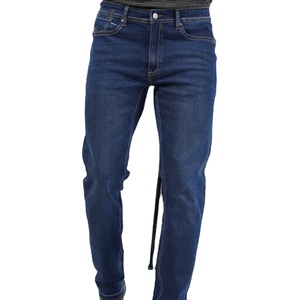 Men's Casual <b>Boot</b> Cut Stretch Jeans Simple Classic Gold Denim Fabric Mid Waist Solid Pattern Medium Wash for <b>Spring</b> - Product Image 2