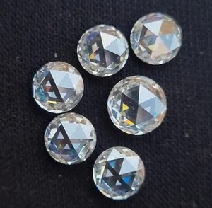 Belle rose blanche coupe 8mm Moissanite diamants perles à facettes 5 pièces pour bijoux personnalisés avec 20mm et 14mm tailles VVS clarté - Product Image 5