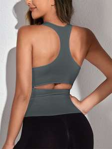 Vêtements de sport haut de gamme Logo personnalisé entraînement Fitness maillot à séchage rapide respirant OEM coupe ample sans manches Yoga Sports vente en gros - Product Image 2