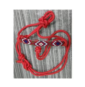 Nailon rojo de alta calidad, duradero, Inglés occidental, diseño geométrico, cuerda con cuentas, Halter, superventas, fabricantes indios, venta al por mayor - Product Image 5