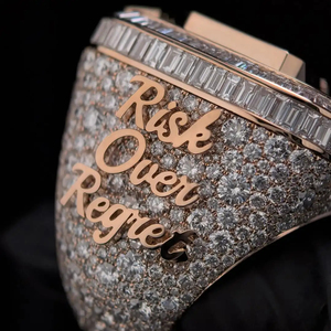 Personalizado diseño de moda Iced Out 925 Baguette Cut Moissanite Diamond Hip Hop Ring para hombres - Product Image 3