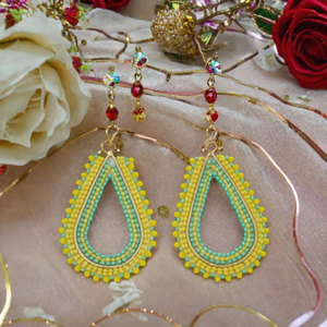 Pendientes de diseño de bordado de mariposa multicolor de tendencia para mujer, gran oferta, joyería Artificial de moda para bodas - Product Image 2