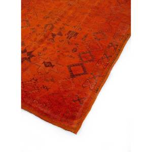 Tapis en laine noué à la main de grande taille, style vintage, motif géométrique rouge et orange, pour la maison, le salon, le couloir ou la chambre - Pae-150 - Product Image 2