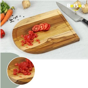 Ensemble de 2 plateaux de service en bois d'acacia au design personnalisé, planche à découper et à servir en bois biologique, planches à viande, fruits, fromage et charcuterie - Product Image 3