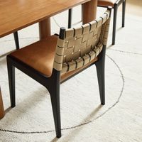 Chaise d'appoint moderne en bois massif du milieu du siècle avec finition noire à base d'eau PU Intérieur Maison Restaurant Hôtel Salle à manger Utilisation