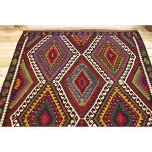 Tapis turc vintage, tapis de 5,8 x 9,2 pieds, tapis en laine persane rouge - Product Image 3