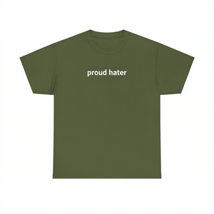 Maglietta 'Proud Hater' Unisex, Girocollo, Manica Corta, per Adulti, Promozionale, con Stampa Serigrafica - Product Image 3