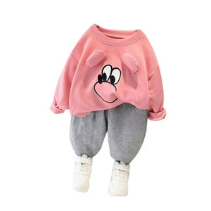 Nuevo diseño de logotipo personalizado mezcla de algodón y poliéster sudadera de lana para niños conjunto de chándal para niños - Product Image 1