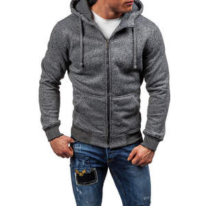 Sudadera con Capucha y Cremallera para Hombre, Diseño Personalizado, Chaqueta de Forro Polar, Sudadera Deportiva para Gimnasio, Venta al Por Mayor OEM - Product Image 3