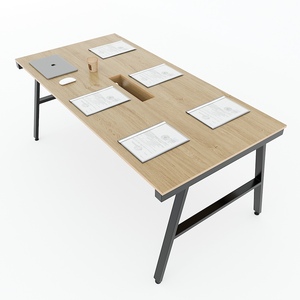 Aconcept HBAC047 Minimalist <b>Office</b> Furniture 180x90cm Plywood Wood with Melamin Finish Iron Legs Bn Hp - Product Image 1