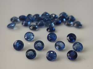 Cianita natural al por mayor 3mm-8mm redondo azul piedra preciosa facetada suelta para la fabricación de joyas color azul - Product Image 5