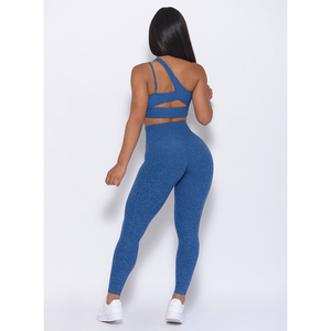 Últimas mallas de contorno brasileño Ocean con logotipo personalizado con cintura alta y ropa activa Leggings de gimnasio de moda para mujeres - Product Image 6